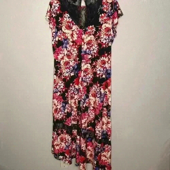 Torrid Skater Midi Studio Knit Lace Floral Multi Colored Dress NWT 2 2X 18/20 - Picture 11 of 11